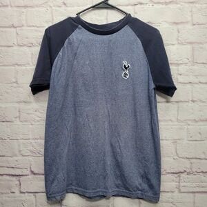 Tottenham Hotspur Official FC Raglan Tshirt Mens S Blokecore Retro Streetwear‎